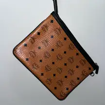 MCM Pouchette Wristlet Clutch Bag Purse Pouch   10x8”‎  Brown See Photos J