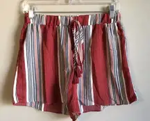 Sadie & Sage medium orange stretchy shorts