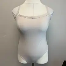 Skims Stone Cotton Jersey Scoop Neck Bodysuit - New - Size 2x