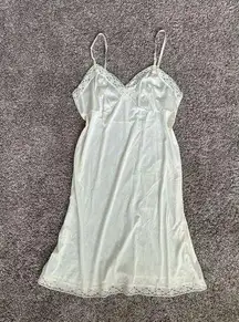 vintage vanity fair cream lace trim slip lingerie nightgown dress size 40