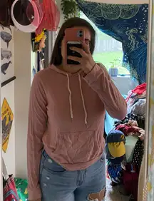 Blush Pink Cropped Hoodie