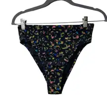 Athleta Leopard High Leg Bikini Bottom sz S