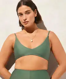 NWT J. Crew Lana Bikini Top Classic Sculpt Simply Sage Green