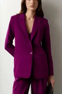 RTR Endless Rose Purple Pink Single Breasted‎ Long Sleeve Blazer Sz S