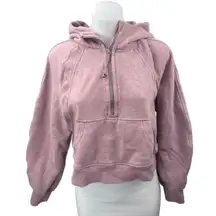 Lululemon Scuba Women's Pink Half-Zip Hooded Hoodie Sweatshirt Sweater Top XS/S