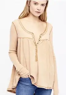 Free People We the Free Kai Henley babydoll thermal top size XS