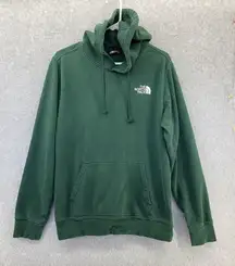 The North Face Adults Hoodie Green Sweater Size Medium Long Sleeve Graphic Print