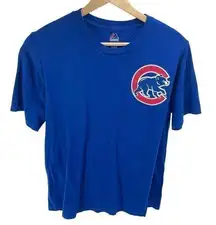 Majestic Boys Chicago Cubs John Lester 34 T Shirt Short Sleeve MLB Blue XL