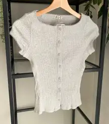 NWT Free People Intimately Most Wanted Cardigan Ribbed Tee