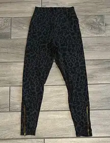 LNA Black Leggings with High Waist and Zipper Details