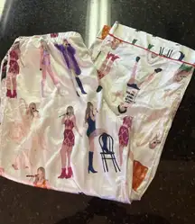 Taylor Swift Pajama Pants‎ Sz XXL Singer Concert Silky Sleepwear Sleep Pajamas