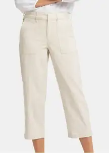 NYDJ Utility Pants In Stretch Twill With High Rise, White Creek, Size 10, NWT
