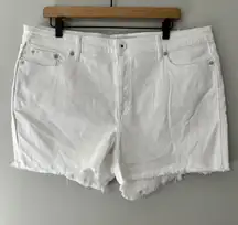 Vineyard Vines Womens White Denim Frayed Hem Shorts Size 33