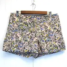 Loft Outlet Womens 6 The Waist Short Pink Floral Cotton Boho Cottage Summer