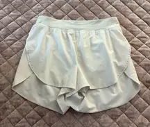 White Fast and Free Highrise Classic Fit Split Short 3”