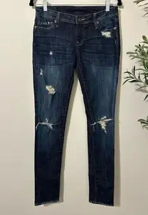 Genetic Denim The Shane Jeans Dark‎ Wash Distressed Size 27