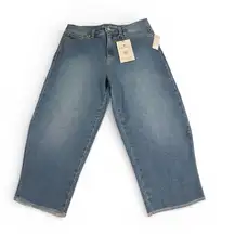 Gloria Vanderbilt Amanda Capri Jeans NWT Women 6 Blue Denim Slimming Panel