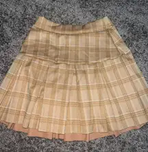 Tan Pleated Skirt