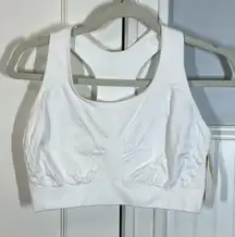 Truekind Reactive Sports Bra white size large NWT gym athletic pickleball‎ golf