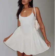 Princess Polly Angel Wings Tie Up Mini Dress White