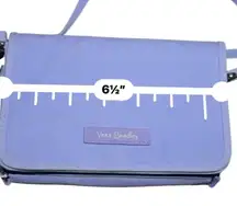 Vera Bradley Lighten Up RFID Wallet Purse Crossbody Periwinkle Blue.