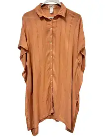L*Space Revolve Anita Resort Wear Coastal Beachy Cover Up in Toasted Orange Tan