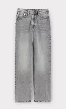 H&M Gray Divided Curvy Fit Wide Ultra High Jeans