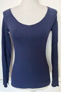 Pact • NWT Navy Ribbed Long Sleeve Top