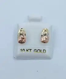 10k gold earrings studs Virgin Mary Studs 10mm