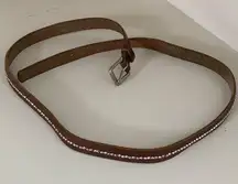 brown leather belt