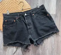 Levi’s 501 Shorts high Rise Button fly black Women’s Size 31‎
