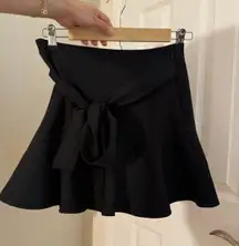 Black Pleaded Skort