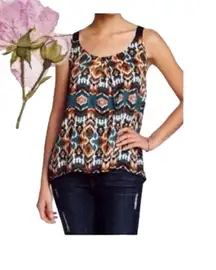 Willow & Clay Geometric Boho Pattern Top Size‎ Medium