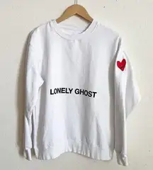 Lonely Ghost White Crewneck