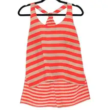 BCBGMaxAzria 100% Silk Tank Top Striped Top Size M