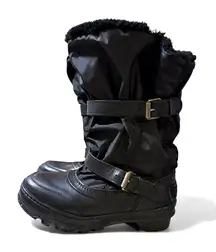 Burberry Sport Women’s Nylon Leather Mid Calf Weather Boots Sz 36