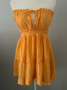 Blanco by nature tangerine casual sun beach dress