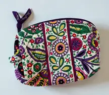 VERA BRADLEY Multicolor Floral Cosmetic Makeup Bag