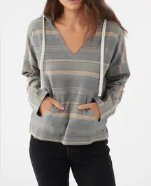 NWT O’Neill Rosarito Hoody Women’s Size Medium Striped Minimalist Boho Comfort