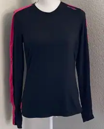 Saucony Long Sleeve Black Running Shirt Size Medium