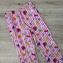 Nick & Nora Striped Fruit Print Cotton Pajama Pants