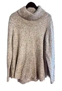 APT. 9 Women's Sweater Cowl Turtleneck‎ Beige Speckled Size XXL