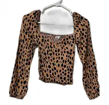 Reformation Reign Top in Bobcat Animal Print Size 0