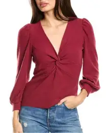 Nation LTD Kalani twisted front blouse red medium