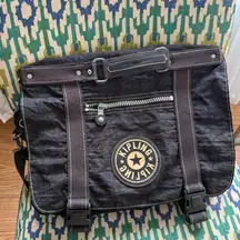 Vintage Kipling Art Tote Bag Black Large Weekend Bag