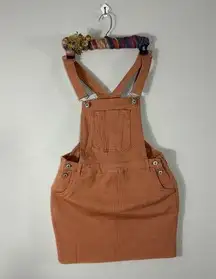 Love Tree Denim Jean Bib Overall Jumper Skirt Womens Juniors Size L Mamey Color