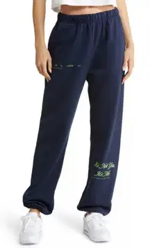 The Mayfair Group Navy Blue It’s Not You It’s Me Cotton Jogger Sweatpants Size S