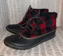 Sorel Women's Out  N About  Waterproof Buffalo Plaid Winter Snow Boots Size 8.5