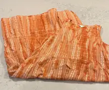 J. Jill Burnt Orange Tiered Maxi Dress Large