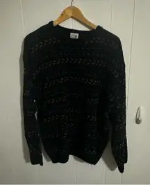 Geoffrey Beene Vintage Black Patterned “Grandpa” Sweater